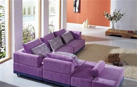 紫色沙發客廳 女兒牆高度